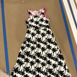 A white palm tree designed summer dress